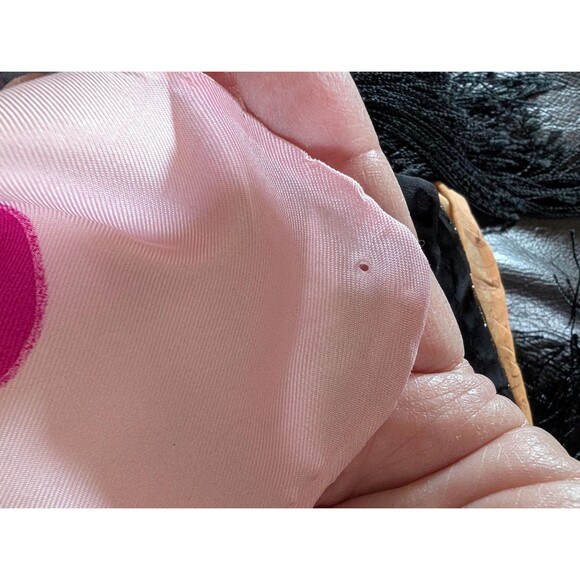 Vintage Yves Saint Laurent Silk Scarf; Pink Mod Print YSL Scarf